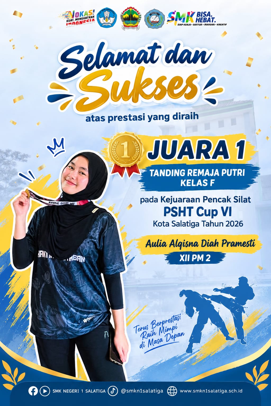 SMK Negeri 1 Salatiga Raih Juara 1 di PSHT Cup VI Kota Salatiga