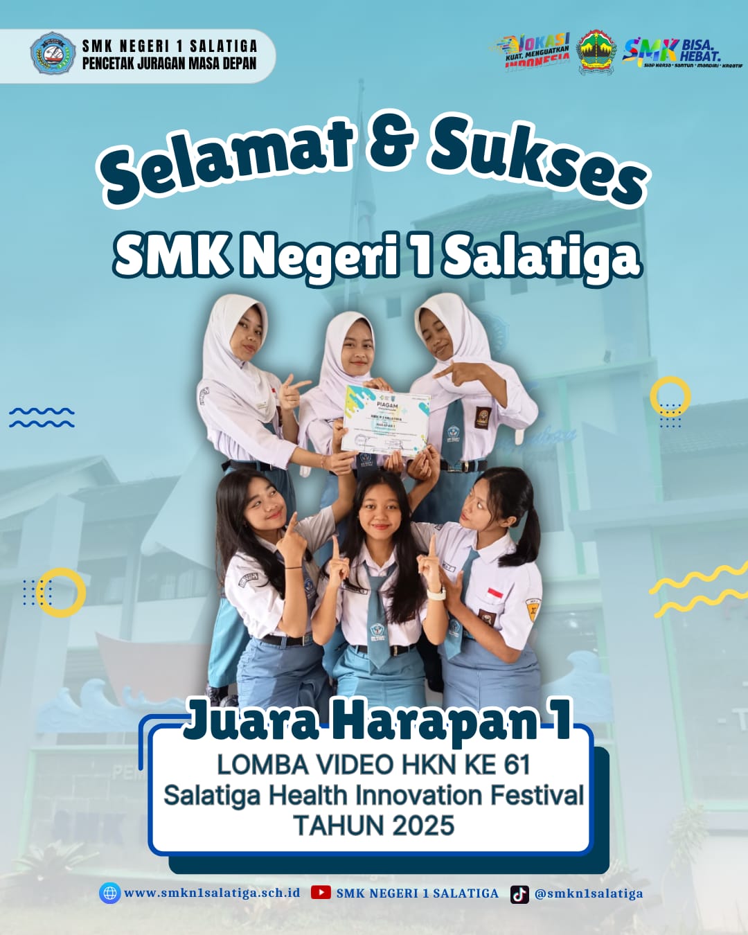 Tim SMK Negeri 1 Salatiga Raih Juara Harapan 1 di Ajang Salatiga Hai Fest – HKN ke-61